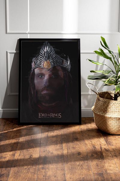 Saturn The Lord of the Rings Framed Painting - Return of the King Movie Poster Painting