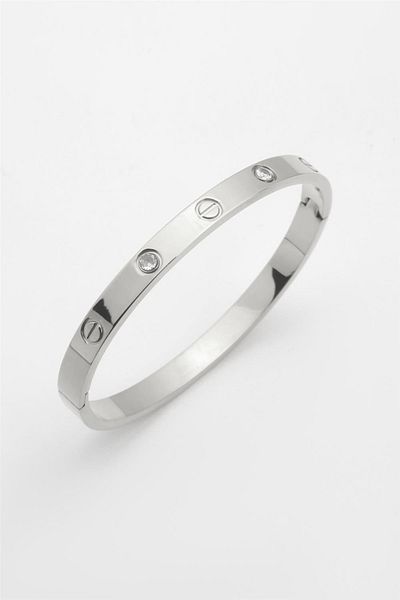 Leerybee Silver Handcuff Stone Bracelet Boxed Valentine Gift Birthday Anniversary