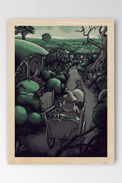 Saturn The Lord of the Rings Framed Painting - the Shire Posterpainting