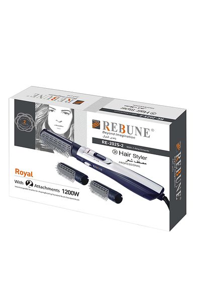 rebune RE-2025-2 جهاز تصفيف الشعر 3 في 1 بالهواء الساخن أداة تصفيف جديدة بقوة 1200 واط