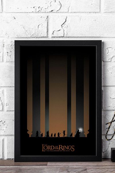 Saturn The Lord of the Rings the Fellowship of the Ring Framed Painting - Movie Poster Painting