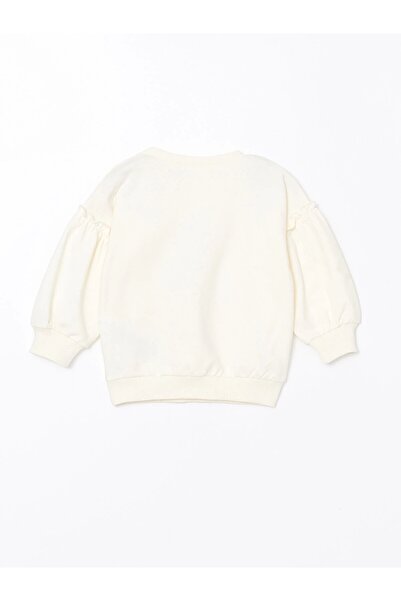 LC Waikiki Lcw Crew Neck Long Sleeve Printed Baby Girl Sweatshirt and Leggings 2 Pieces Set