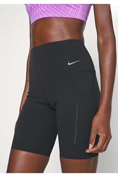 Nike Dri-Fit Universa Medium-Support High-Waisted 8" Biker Training Siyah Kadın Şort