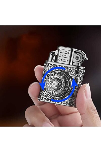 HK GİFT SHOP Metal Taşınabilir Çakmak, Yeniden Doldurulabilir Bütan Çakmak, Jet Torch Ayarlanabilir Çakmak,