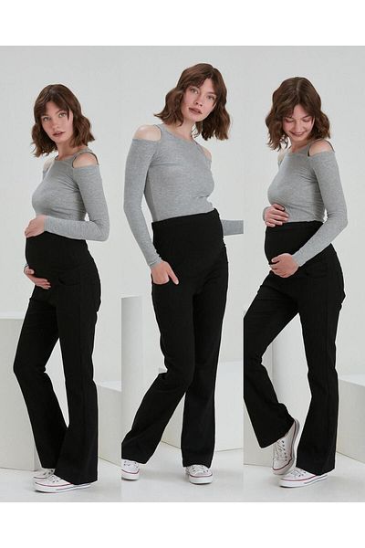 LİYACA Blugi de maternitate din Lycra