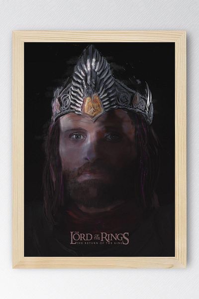 Saturn The Lord of the Rings Framed Painting - Return of the King Movie Poster Painting