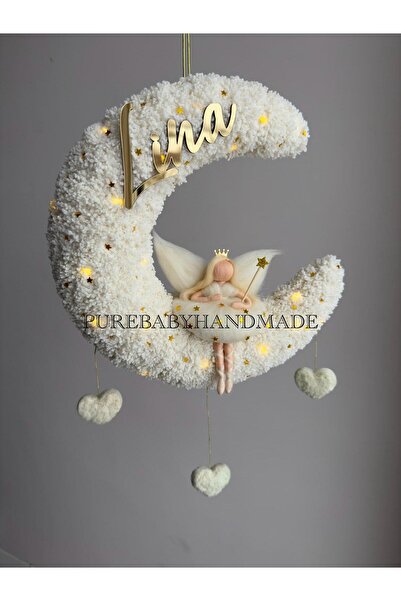 Pure kız bebek ledli keçe bebekli kapı süsü