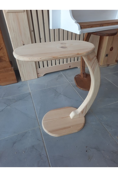 Hanwood C Sehpa Boyama için Hazır Ham Halde C Yan Sehpa Zigon Sehpa Servis Se...