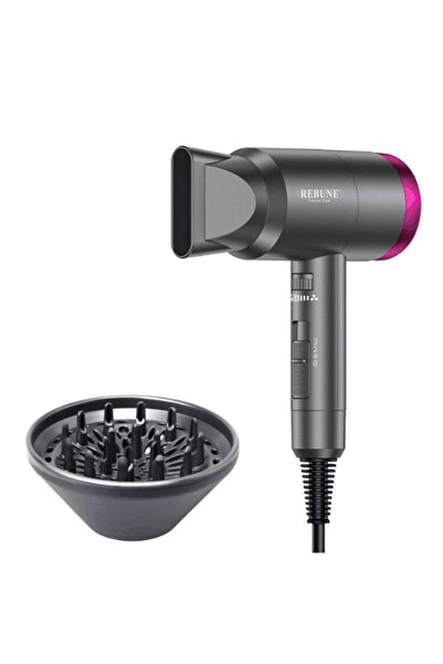 rebune مجفف شعر 3 في 1 مع حماية حرارية بالأشعة تحت الحمراء البعيدة