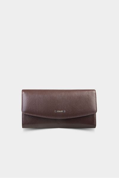 GUARD Brown Zippered Genuine Leather Women's Wallet P2221