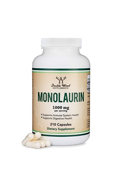 Double Wood Supplements Monolaurin Immune Support 1,000mg, 210 Capsules (Vegan, Non-GMO, Gluten-Free) by Double Wood