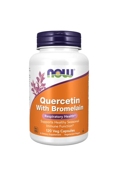 Now Foods Supplements, Quercetin with Bromelain, Balanced Immune System*, 120...