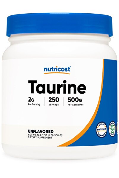 Nutricost Taurine Powder (500 Grams) - 250 Servings