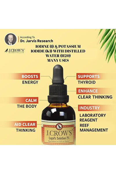 J. CROW'S J.CROW'S® Lugol's Solution of Iodine 2% 2oz