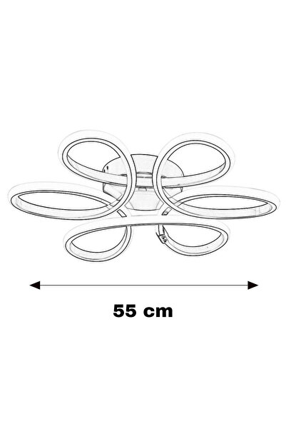 Elektroyou Nipul Beyaz Plafonyer Modern Ultra Süper 3 Renk Işıklı Ledli Avize