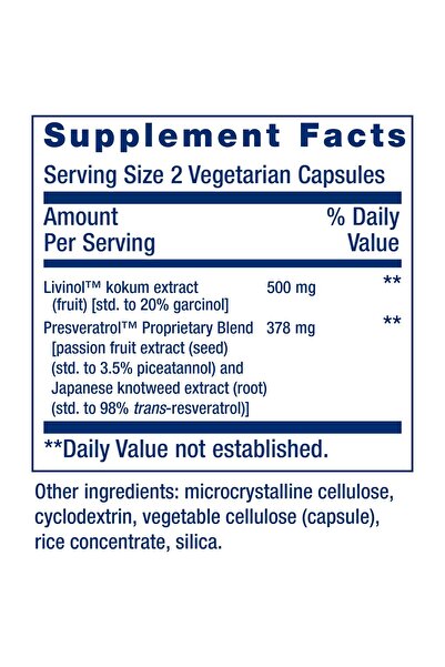 Life Extension GEROPROTECT® Stem Cell, Kokum & Passion Fruit, Trans-resveratrol, Gluten-Free, Non-GMO, 60 Caps