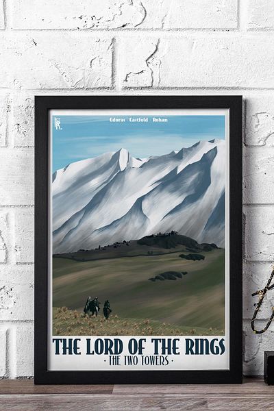 Saturn Lord of the Rings The Two Towers Framed Picture - Movie Poster Art Print