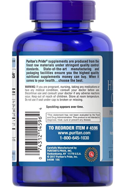 Puritan's Pride Hydrolyzed Collagen 1000mg for Skin, Bones & Joints, 180 Caplets