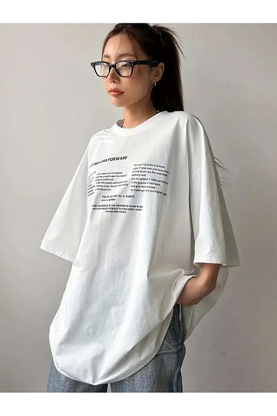 Keywest Μπλουζάκι Unisex Keep Moving For Ward με στάμπα Oversize 100% βαμβάκι