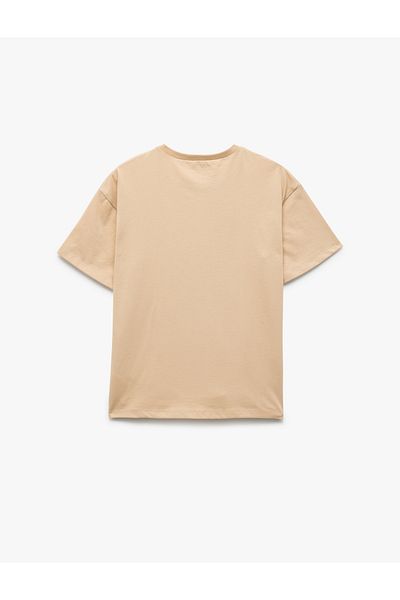 Koton Crew Neck Short Sleeve Cotton Printed T-Shirt
