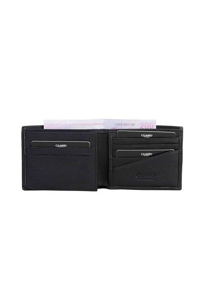 GUARD Black Genuine Leather Men's Wallet P777