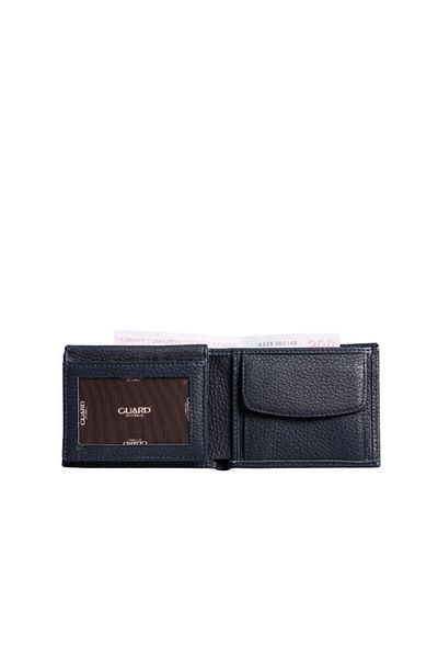 GUARD Navy Blue Genuine Leather Horizontal Men's Wallet - with Coin, Python, P751