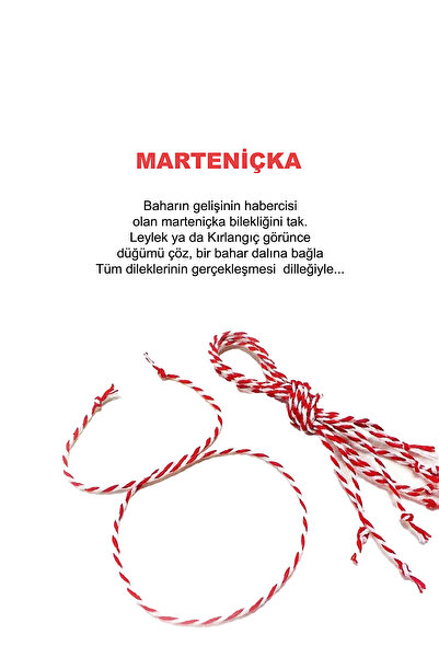Esepix Marteniçka Kırmızı Beyaz İp 2 Adet Baba Marta