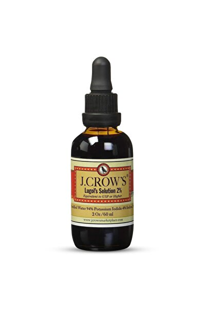 J. CROW'S J.CROW'S® Lugol's Solution of Iodine 2% 2oz