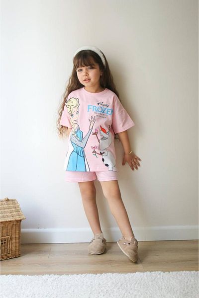MİNİKO KİDS FETE ELSA FROZEN MODEL IMPRIMAT SHORT BUMBAC