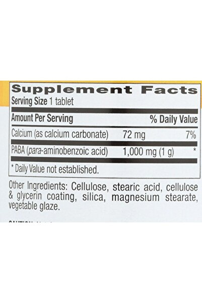 COUNTRY LIFE , Paba 1000Mg, 60 Count