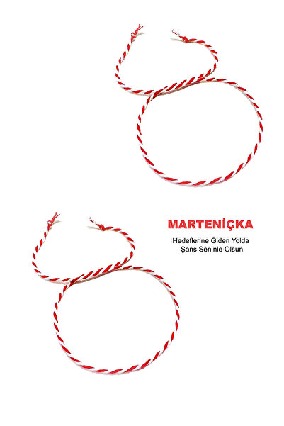 Esepix Marteniçka Kırmızı Beyaz İp 2 Adet Baba Marta