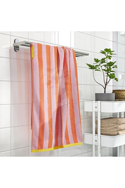 IKEA SLANHÖSTMAL рушник для ванної кімнати, помаранчево-рожевий, 70x140 см