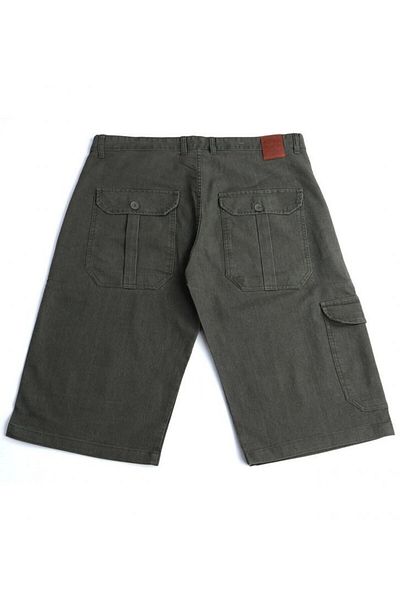 marufshop Plus Size Men's Side Pocket Denim Shorts Khaki