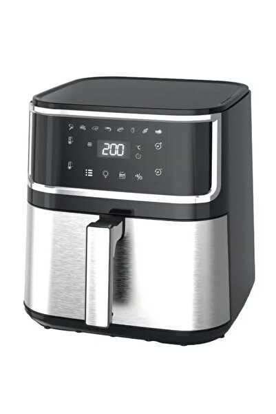 Denx Healthy Air Fryer Without Oil For Fry/Grill/Bake/Roast Capacity 8 Liters Power 1800 Watts - Black