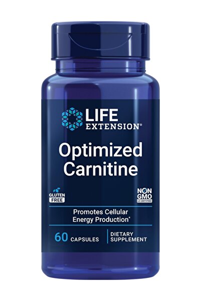 Life Extension Optimized Carnitine: 3 L-Carnitine Forms, Heart & Brain Support, Gluten-Free, Non-GMO, 60 Capsules