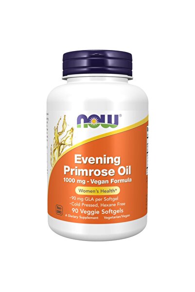 Now Foods Supplements, Evening Primrose Oil 1000 mg, Cold Pressed, Hexane Free, Vegan Formula, 90 Veg Softgels