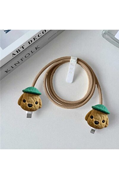 Tasarım Xiaomi Oppo Huawei Uyumlu Şarj Aleti Kablo Koruyucu 3D Desenli Spiral...