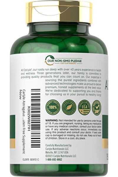 Carlyle Astragalus Root Capsules 4500mg | 150 Count | Vegetarian, Non-GMO, Gluten Free Supplement