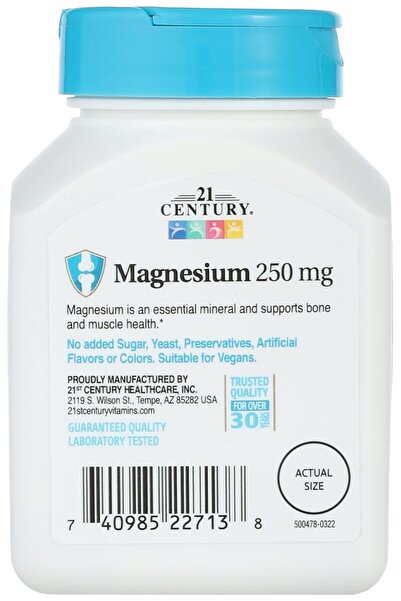 21st Century Magnesium, 250 mg, 110 Tablets