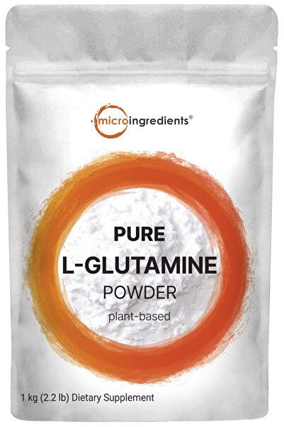 Micro ingredients L Glutamine Powder 1Kg, 100% Pure Vegan, No Additives, Muscle Recovery, Non-GMO, Gluten-Free
