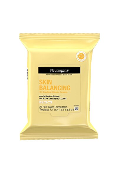 Neutrogena مناديل تنظيف ميسيلار لموازنة البشرة، نباتية، فيتامين E وB5، خالية ...