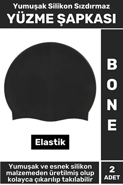 Wintoup Producție specială, impermeabilă, elastică, pentru piscină, șapcă de înot, șapcă din silicon moale, 2 buc.