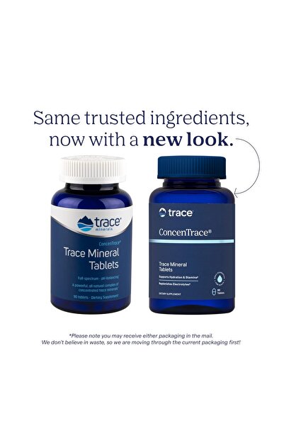 Trace Minerals ConcenTrace Trace Mineral Tablets - Bone & Joint Support, Hydration - 90 Tablets