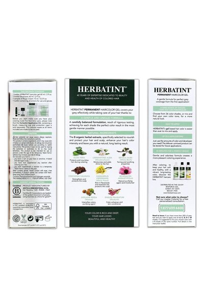 Herbatint Permanent Haircolor Gel, 9DR Copperish Gold, Alcohol Free, Vegan, 100% Grey Coverage - 4.56 oz