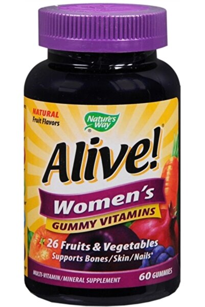 Nature's Way Alive Women's 50+ Gummy Vitamins Fruit Flavors 60 Each (Pack of 3)