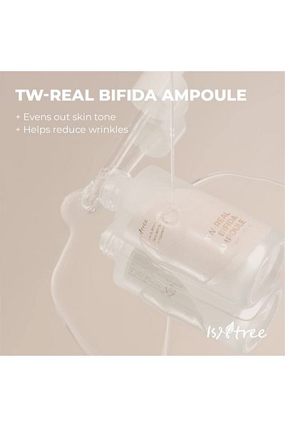 Isntree TW-Real Bifida Ampoule 50ml | Skin Elasticity, Texture, Tone & Wrinkle Care