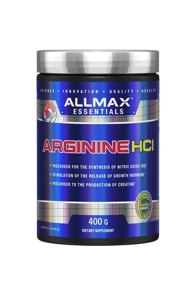 ALLMAX Nutrition ALLMAX ARGININE HCL 400g - Nitric Oxide Precursor - Vegan, Gluten-Free - 200 Servings