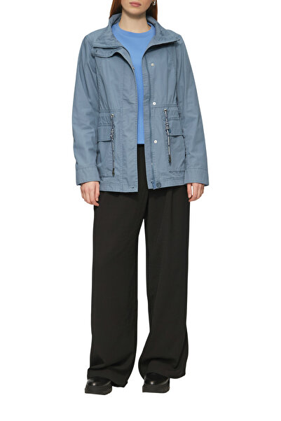 QS by s.Oliver Bunda se stojatým límcem a stahovací šňůrkou v pase z bavlny