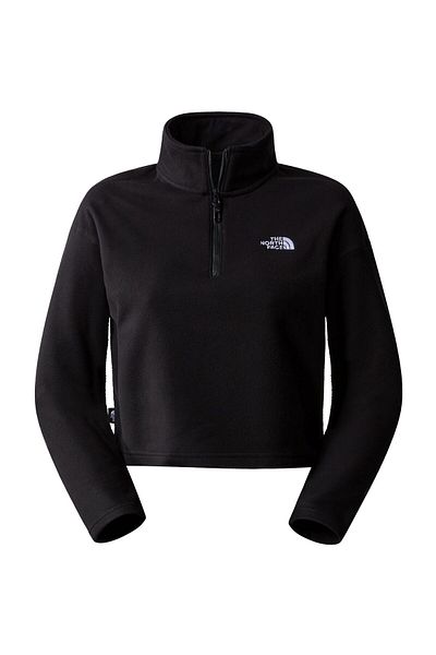 THE NORTH FACE Glacier 100% Acrylic Black Women's Sweatshirt - Half Zipper, Cropped - Nf0A855N4H01