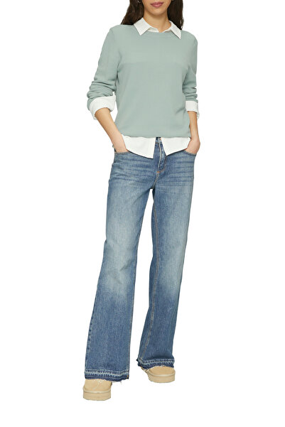 QS by s.Oliver Strukturovaný pletený svetr - bavlna viskóza